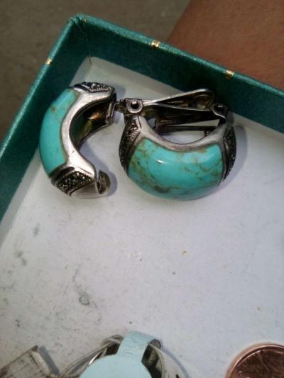 Silver and Turquoise Jewelry Lot - Thumbnail 3