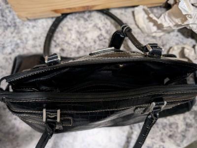Prada Black Leather Purse with Structured Design - Thumbnail 5