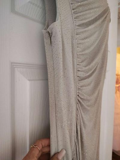 champagne sparkle Calvin Klein evening dress - Thumbnail 4