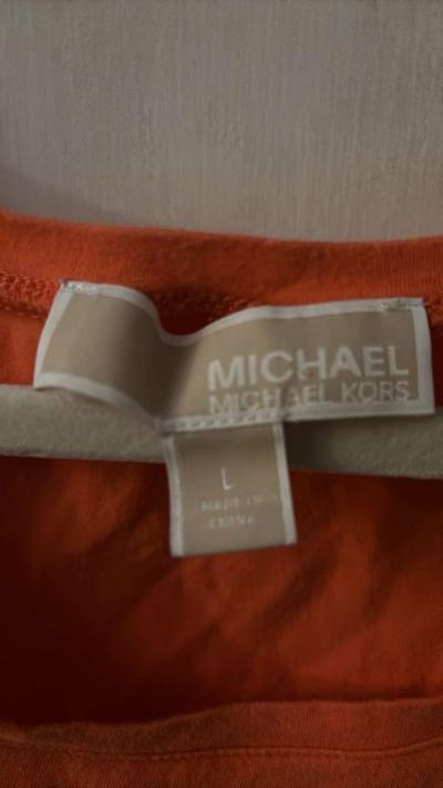 MICHAEL Michael Kors Orange Zip Accent Casual Tank Size L - Thumbnail 5