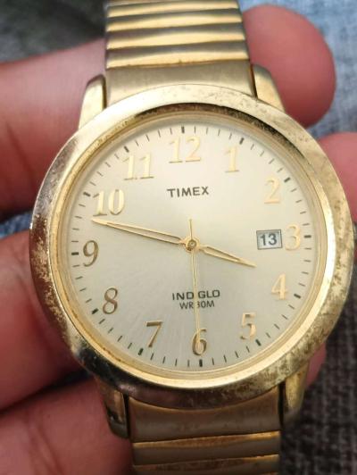 Vintage Timex Watch Men Classic Luxury Gold Tone Stainless S - Thumbnail 5