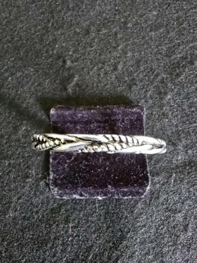 S925 Sterling Silver Twisted Woven Bracelet - Thumbnail 4
