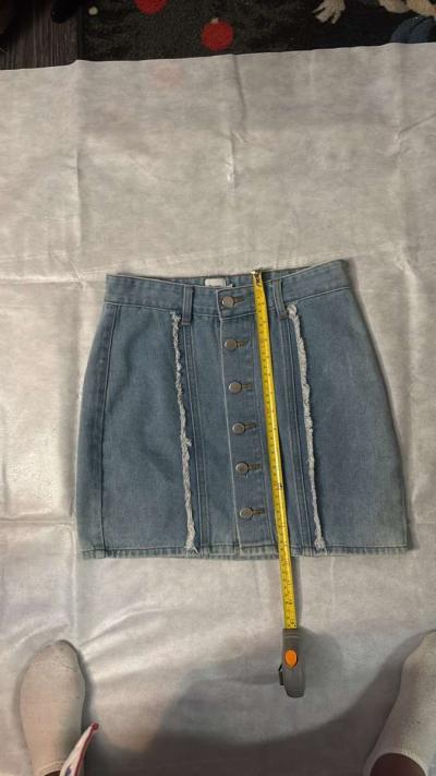 Princess Polly Mariya Fray Denim Mini Skirt Size 2 Blue Conc - Thumbnail 4