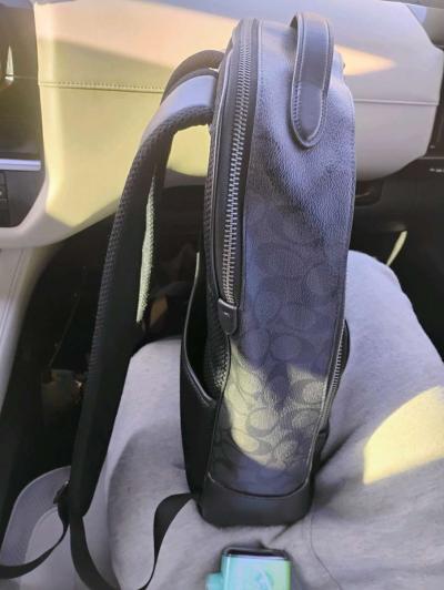 black leather Coach backpack - Thumbnail 4