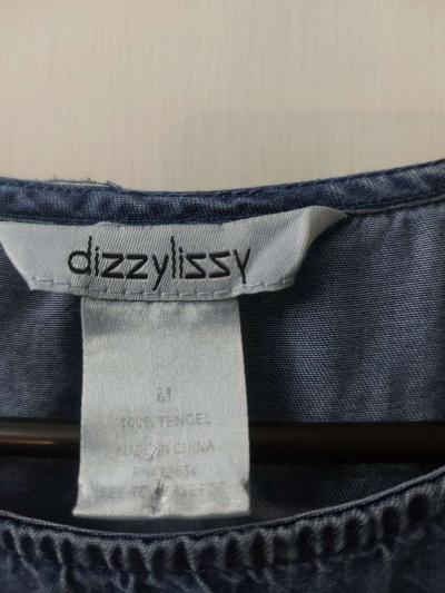 DizzyLissy Lightweight Denim Ruffle Top Size M Boho Festival - Thumbnail 6