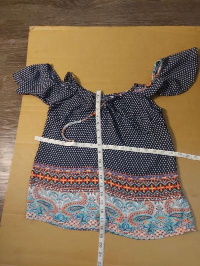 Society Girl Cold Shoulder Front Tie Top Size XS Paisley Pri - Thumbnail 5