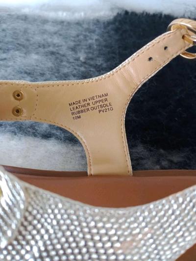 MICHAEL Michael Kors Plate Sandal Gold Metallic Snake Womens - Thumbnail 2