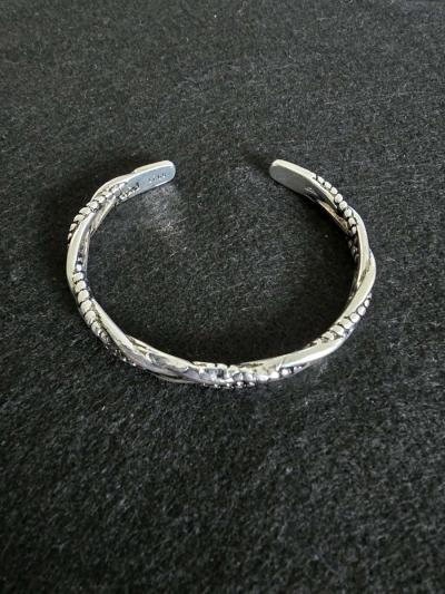 S925 Sterling Silver Twisted Woven Bracelet - Thumbnail 1
