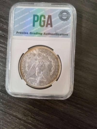 1886 Morgan Dollar with Beautiful Toinig rainbow - Thumbnail 2