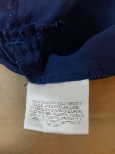 Apostrophe Navy Bow Tie Ruffled Sleeveless Top Size LP Long - Thumbnail 6