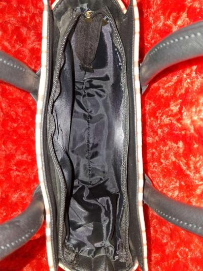 Burberry Black Plaided Handbag with Wallet - Thumbnail 3