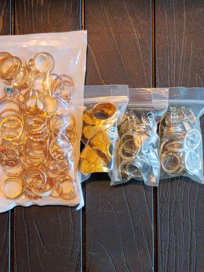 Womens vintage ring sets 3gold plated bracelets earrings - Thumbnail 3