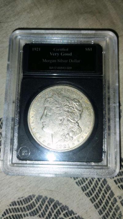 Graded MS65 1921 Morgan Silver Dollar