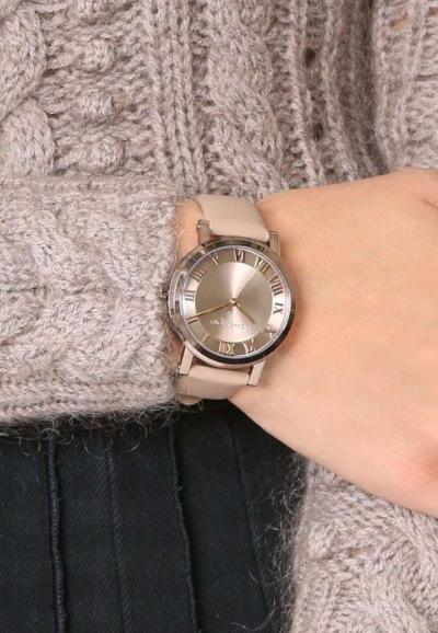 MICHAEL KORS Womens Norie Sable IP Latte Beige Leather Rose - Thumbnail 2