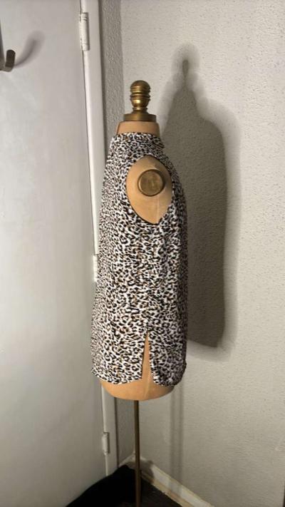 Zac  Rachel Animal Print Sleeveless Neck Strap Shirt Size Sm - Thumbnail 5