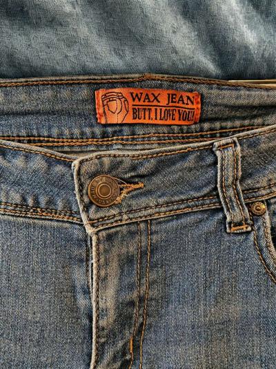 Hand painted Wax Butt Jeans - Thumbnail 3