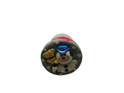 Vintage Snowman Mason Jar Hand Painted Storage Jar Used Good - Thumbnail 3