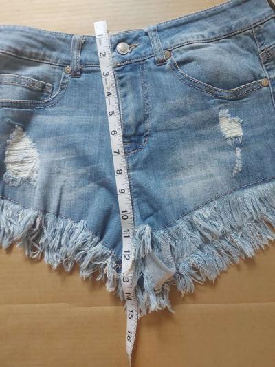 Altard States Fringe Denim Shorts Size 5 - Thumbnail 3