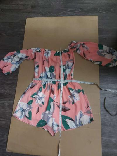 Sage Floral Romper Size S Oversized - Thumbnail 4