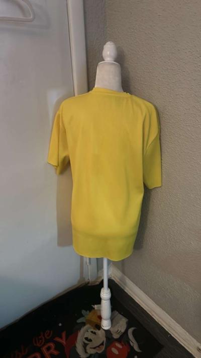 ZARA Yellow Ribbed Crewneck Top Short Sleeve Size Small - Thumbnail 5