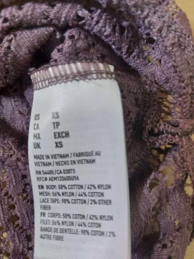 AEO American Eagle Outfitters Purple Crochet Tank Size XS Fe - Thumbnail 6