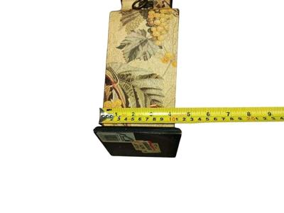 Grape Vine painted VASE 13 5 Dia At 4 Middle Good Condition - Thumbnail 5