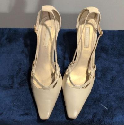 Elegant Cream Womens Heels size 10 medium - Thumbnail 4