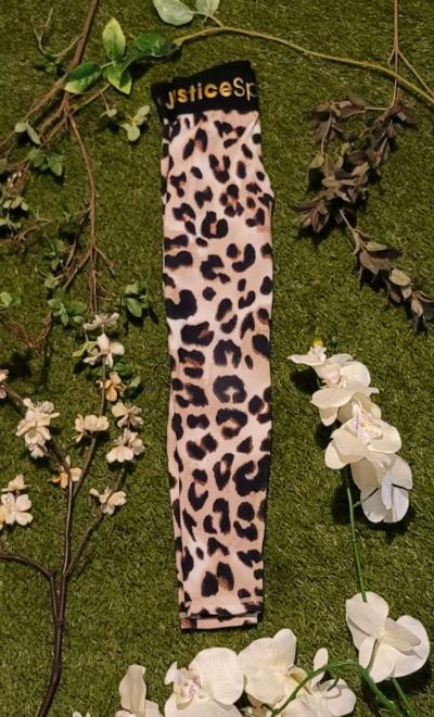 Girls Sport Leopard Print Leggings - Thumbnail 3