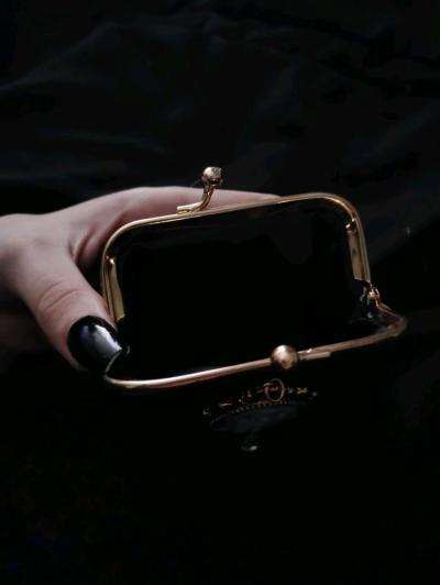 Black and gold money pouche - Thumbnail 2