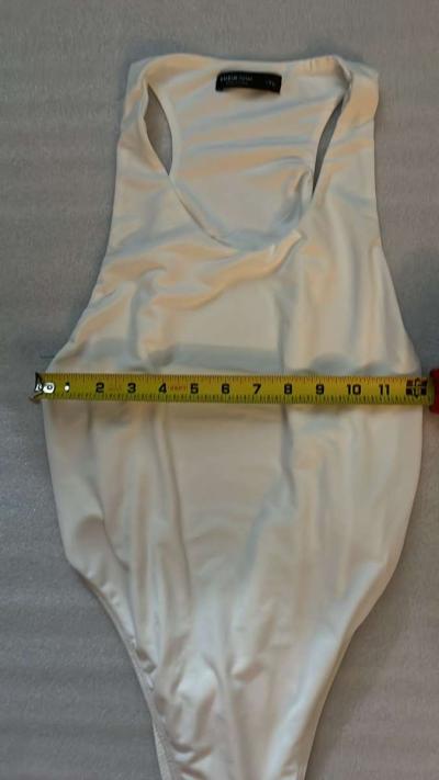 SHEIN Curve White Cutout Back Bodysuit  Size 1XL Spring Summ - Thumbnail 3