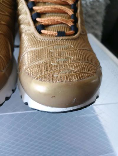 Nike Air Max Plus TN BG Metallic Gold Red Reflective Sz 65y - Thumbnail 3