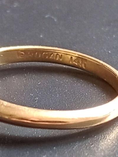 Aquamarine 14k Gold Ring size 7 for women  Sold as is - Thumbnail 5