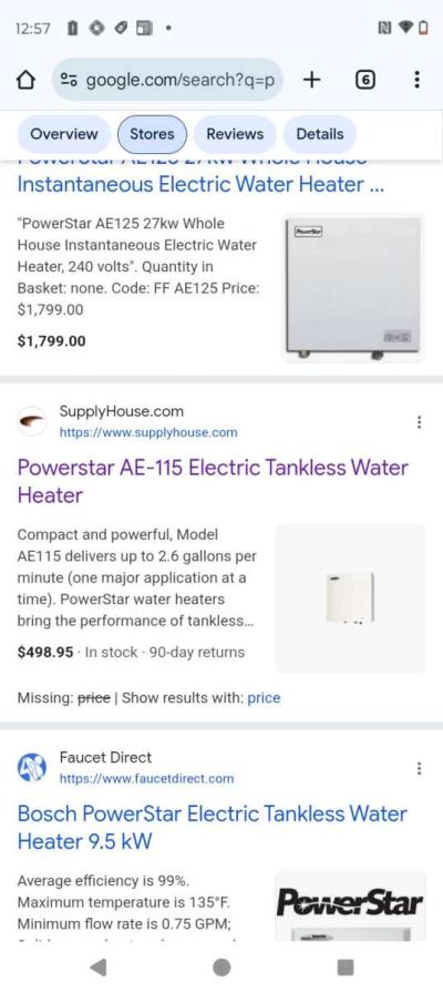 powerstar  electric tankless hot water heater - Thumbnail 4