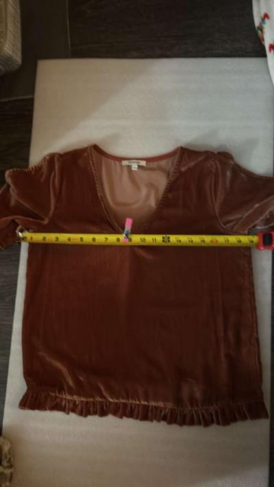 Madewell VelvetTulip Sleeve Ruffle Top Size S - Thumbnail 5