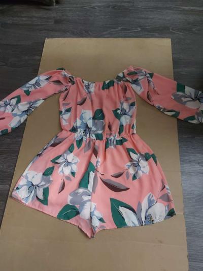 Sage Floral Romper Size S Oversized - Thumbnail 3