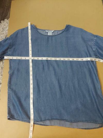 DizzyLissy Lightweight Denim Ruffle Top Size M Boho Festival - Thumbnail 5