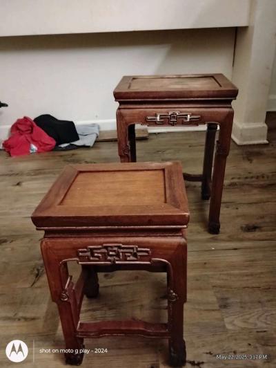 Chinese Chestnut tables set of 2 - Thumbnail 2