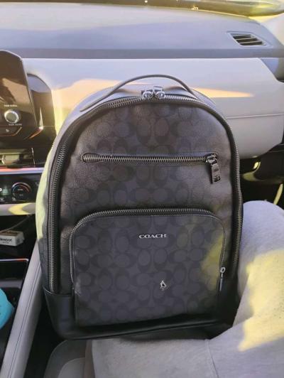 black leather Coach backpack - Thumbnail 5