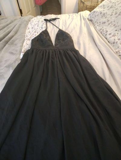 Charlotte Russe size small sexy long black evening dress - Thumbnail 5