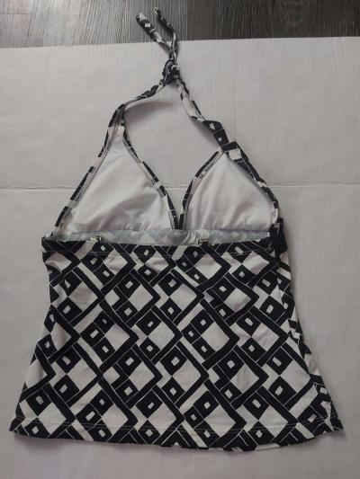 JAG Two Piece Geometric Halter Black White Bikini Size S - Thumbnail 4