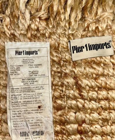 Pier1 imports Jute Rug 6x9 - Thumbnail 1