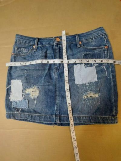 Rachel Roy Patchwork Denim Skirt Size 26 - Thumbnail 4