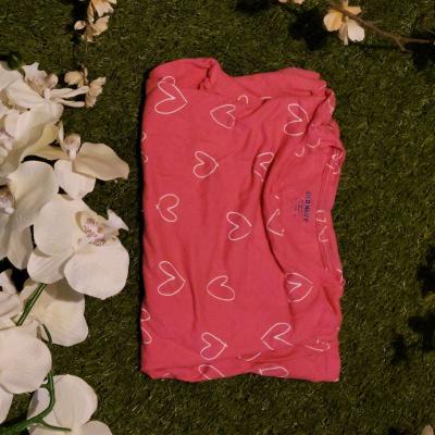 Heart Pattern Long Sleeve Kids Shirt - Thumbnail 3