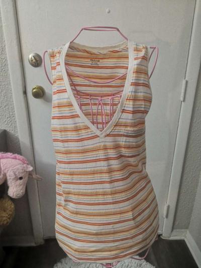 Madewell Fieldgate VNeck Striped Picket Tank Top Size XXSL N - Thumbnail 6