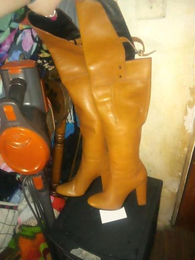 ORA over the knee tan boots - Thumbnail 2