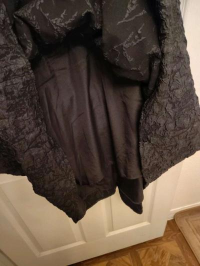 black satin cream puff poofy bottom dress with satin liner - Thumbnail 5