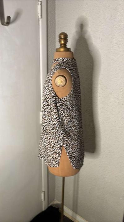 Zac  Rachel Animal Print Sleeveless Neck Strap Shirt Size Sm - Thumbnail 6