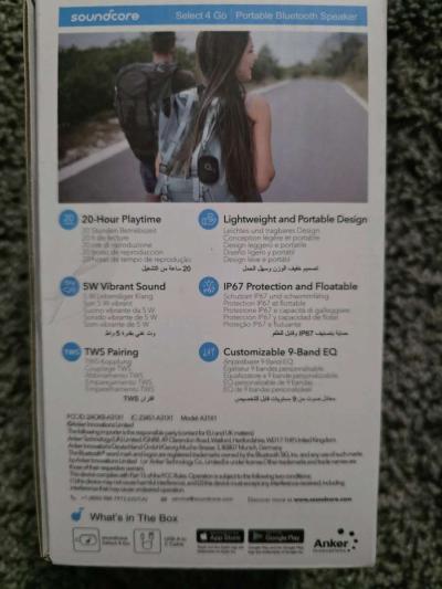 Soundcore Select 4 Go Bluetooth Shower Speaker by Anker IP67 - Thumbnail 3