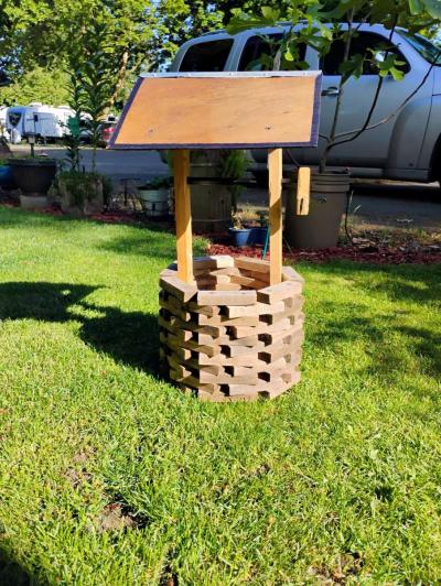 wishing well flower pot yard deco hand crafted - Thumbnail 6