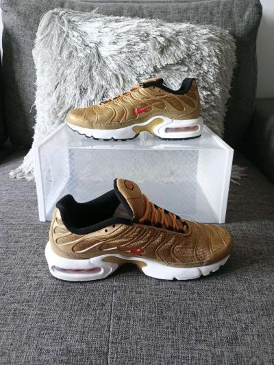 Nike Air Max Plus TN BG Metallic Gold Red Reflective Sz 65y - Thumbnail 5